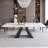 Raliect Dining Table Set for 8-10 With 63'' to 94.5” Extendable Sintered Stone Table and 8 Faux Leather Chairs-441578773