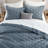 Reversible Diamond Embossed Bedspread Set – Geometric Quilt With Shams-126503872-126503869