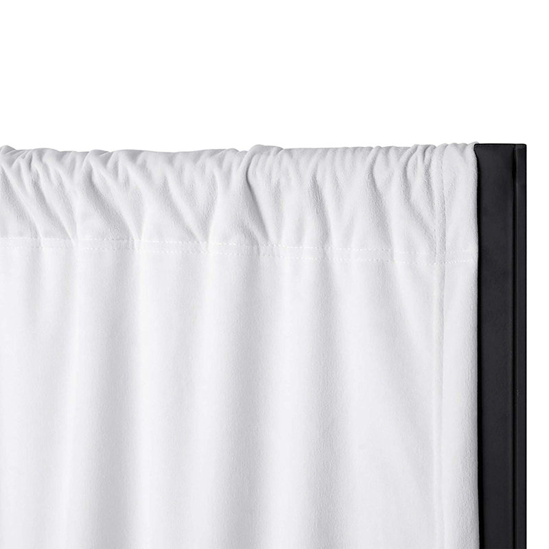 Cloison d'intimité extensible Dian Don't Look At Me, Cadre noir / tissu occultant blanc, 72.04"