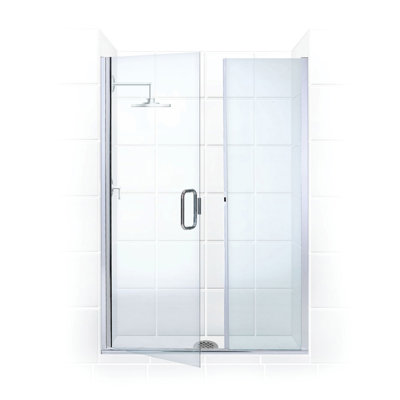 Porte de douche à charnière sans cadre 48 po x 70 po Illusion Series
