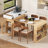 Kitchen Island with Drawers, Power Outlet, Wheels and Hooks-1948540416