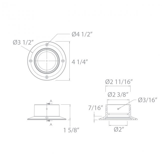 Ensemble de coulée en béton 2 po, H 2,28 po x l 4,25 po x P 4,25 po