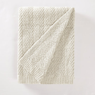 Frye Chevron Faux Mohair Throw Blanket