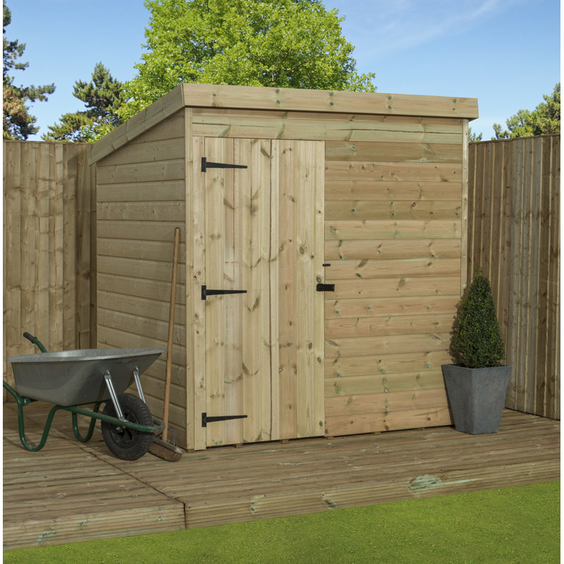 5 Ft. W x 3 Ft. D Shiplap Pent Wooden Shed, 7 Ft. W x 3 Ft. D