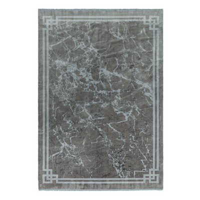 Alessandra Washable Persian Silver Rug