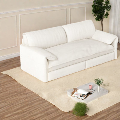 Multi-functional Velvet Sofa With Storage, Modern Convertible Sleeper For Living Room