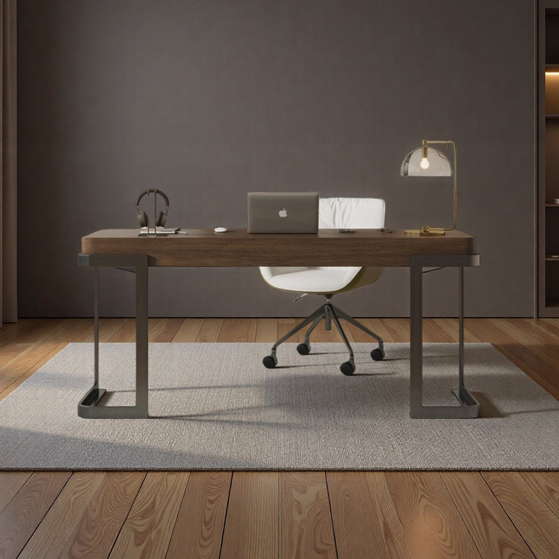 Élégant bureau haut de gamme de style rétro, H 29,52 po x l 62,99 po x P 23,62 po