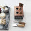 Marble Cheese Server Set With Mango Wood Stand, Black, Set Of 4