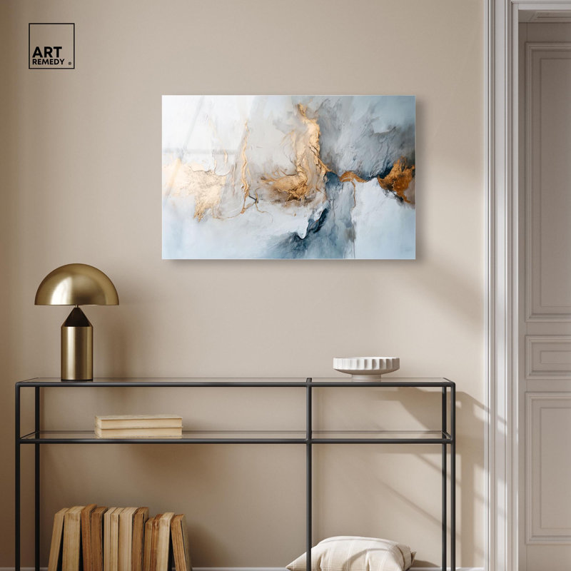 Toile de nuances dorées, art mural acrylique par Art Remedy, prête à être accrochée, H 20 po x l 30 po
