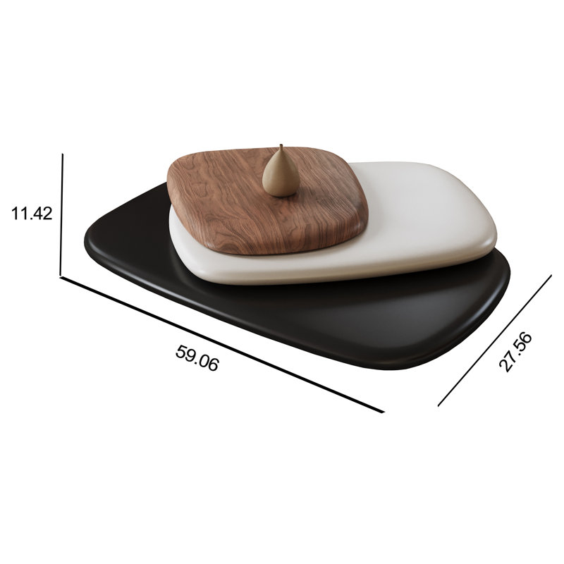 Dusan Modern Rotatable Wood Coffee Table for Small Spaces