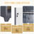 Metal Broom Storage Cabinet, 65" Narrow Broom Cabinet With Hooks, Slim Bathroom Storage Cabinet With Shelves, Heavy-Duty Cleaning Storage Cabinet For Utility Room, Gym, Office, Garage, Utility Shelves-685753536