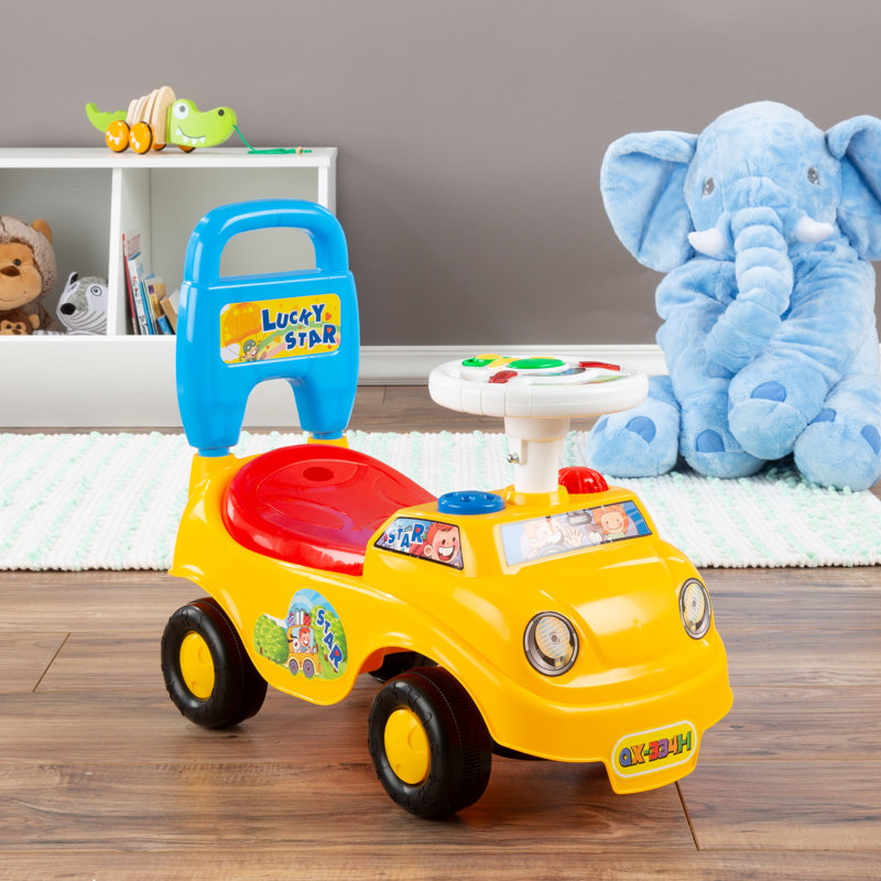 Push Car - Scoot and Ride on with Steering Wheel, Lights, and Music for Kids Ages 18 Months to 3 Years - Learning to Walk Ride on Toys by Lil' Rider