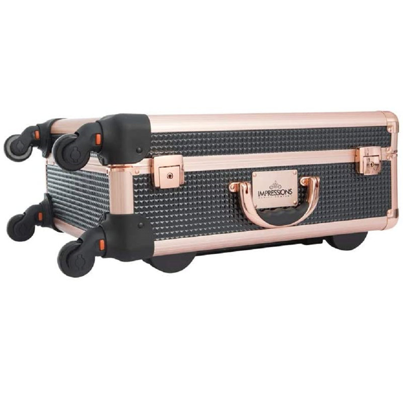 Trousse de voyage pour meuble-lavabo avec sac à ampoules DEL Slaycase, Noir/Or rose