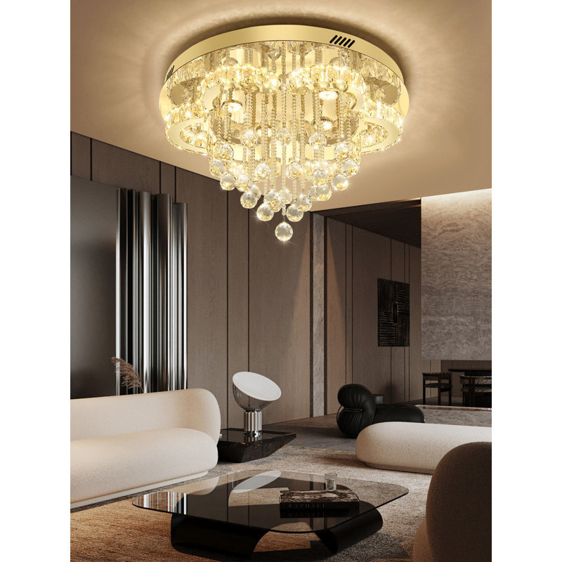 Plafonnier à intensité variable Crystal Chandeliers, Doré