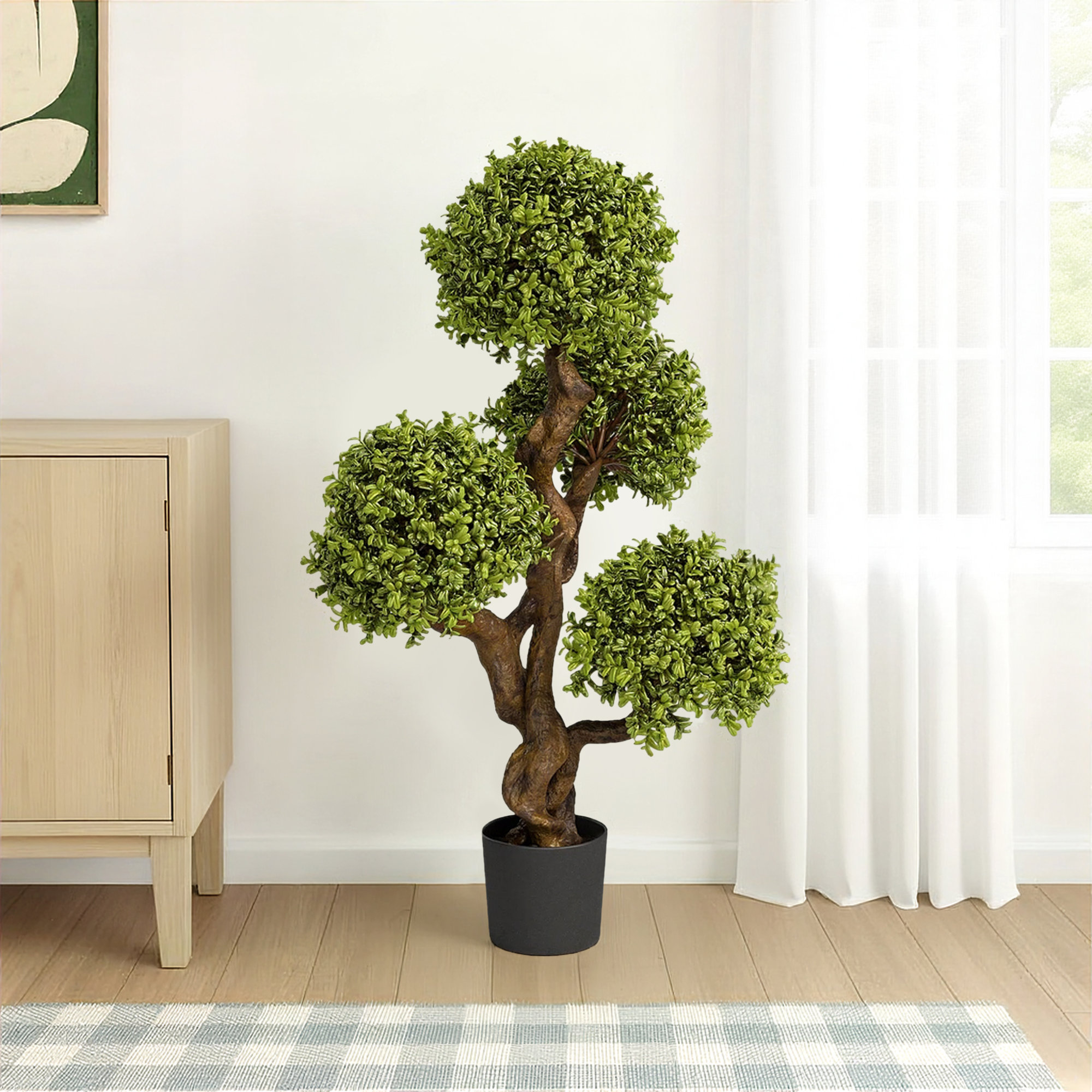 Madie 42'' Faux Boxwood Topiary in Pot
