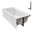 Streamline 66 in. x 34 in. Acrylic Right-Hand Drain Alcove Bathtub in Glossy White With External Drain-108366742
