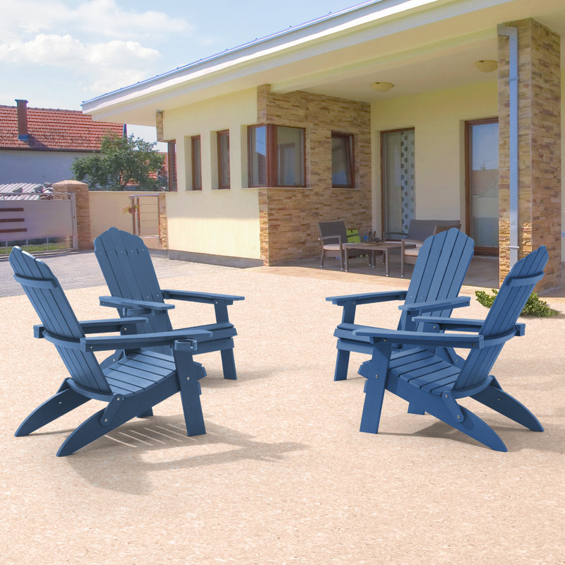 Chaise Adirondack pliable Luna, Bleu marine