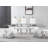 Modern Dining Room Sets,  94.49" Rectangular Tempered Glass Dining Table With Stainless Steel Dining Chairs-1720990290-1725994421-1720990301