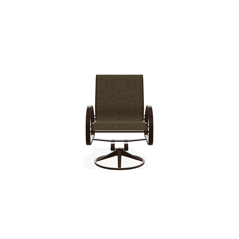 Aruba 1 Outdoor Dining Armchair, Textured Kona, Atlantis Royal Blue Sunbrella®