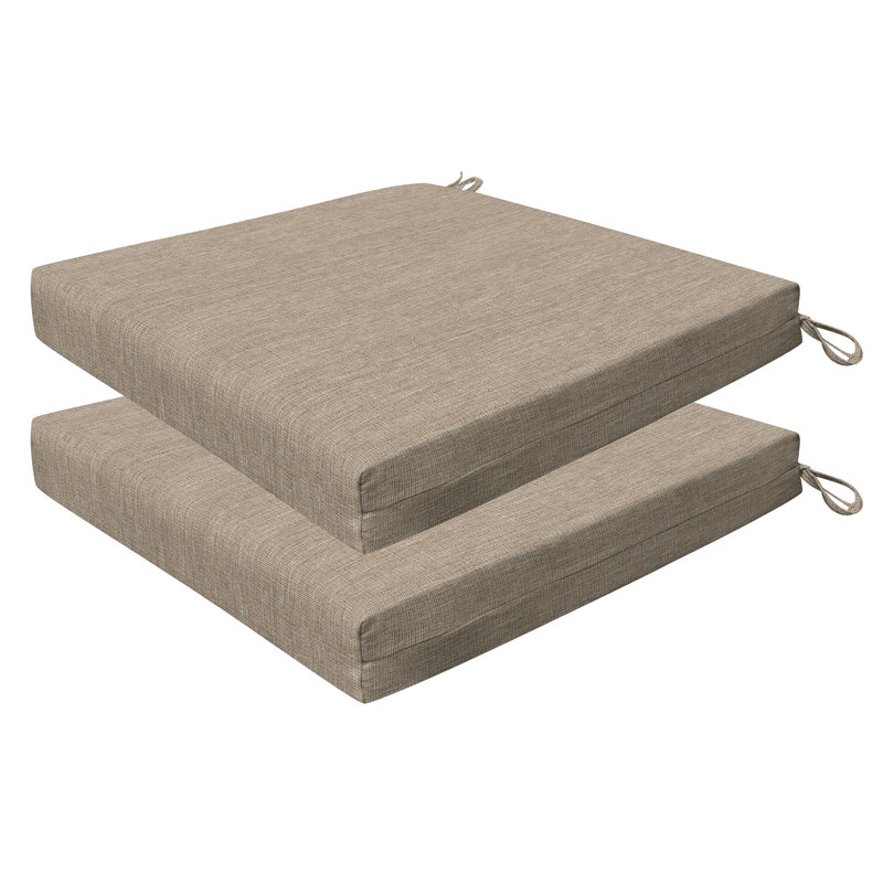 Coussin de siège d'extérieur carré Meridian, Blé, L 16 po x P 16 po