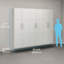 Garagecore 3 armoires et portes peu profondes en blanc-1470644858