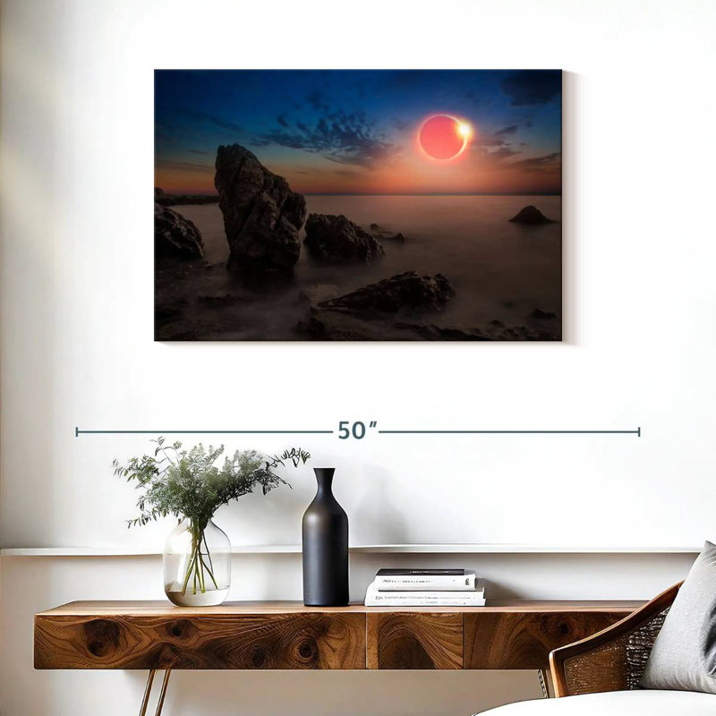 Scène Gillard éclipse solaire Gillard, H 24 po x l 36 po