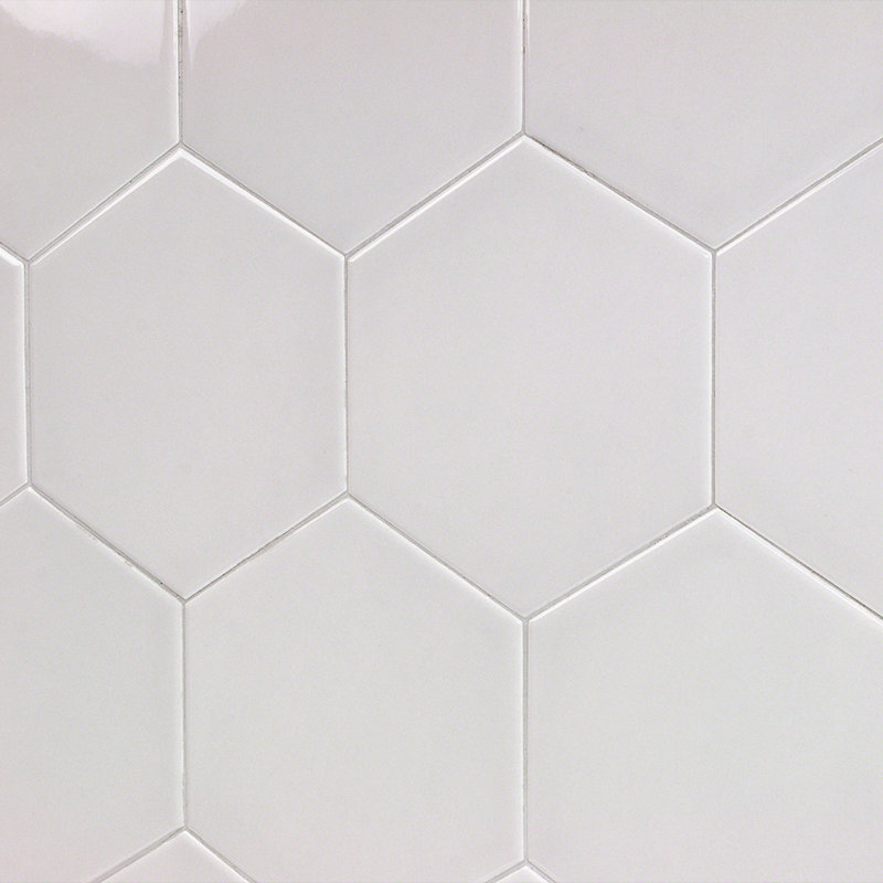 Carreau de céramique hexagonal 6 po x 7 po Hexagon, Perla