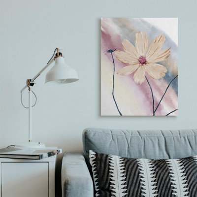 Arc-en-ciel doux à motif floral beige de Onrei-impression d’art graphique
