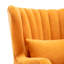 Tybalt Velvet Wingback Chair with Footstool-1639618439