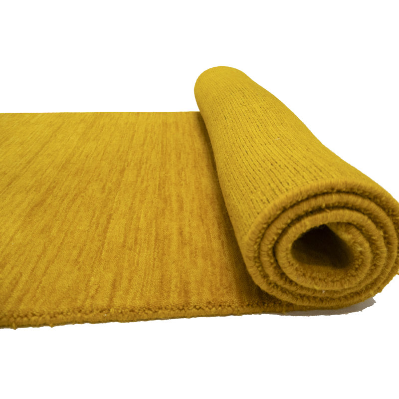 Vizzapu Hand Loomed Gabbeh Rug, 100% Wool, Solid Color, Fade & Stain Resistant, Durable, All Sizes, India-Made.