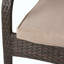 Chaises d'extérieur empilables en osier avec coussins confortables et structure en fer durable, parfaites pour une utilisation sur le patio et pour un meilleur encombrement.