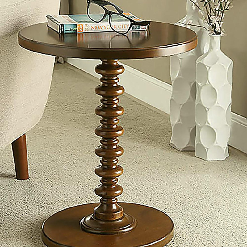 Table d'appoint ronde en noyer, Noyer