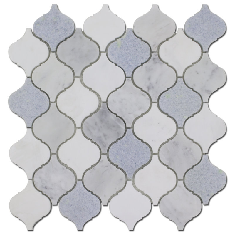 Arabesque 12" x 12" Marble Mosaic Wall & Floor Tile