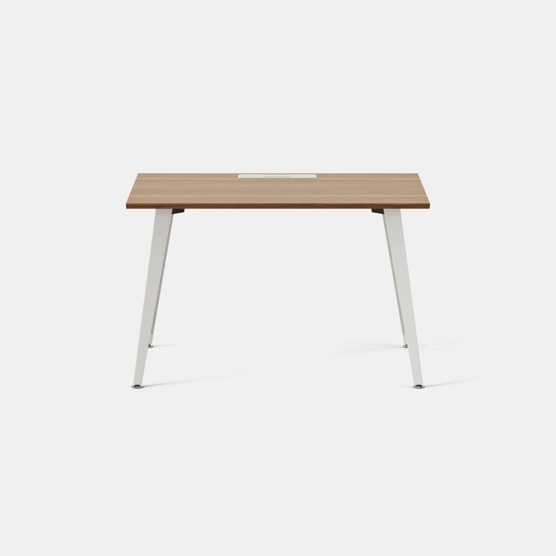 Office Desk, 30" H x 48" W x 24" D, White, Walnut