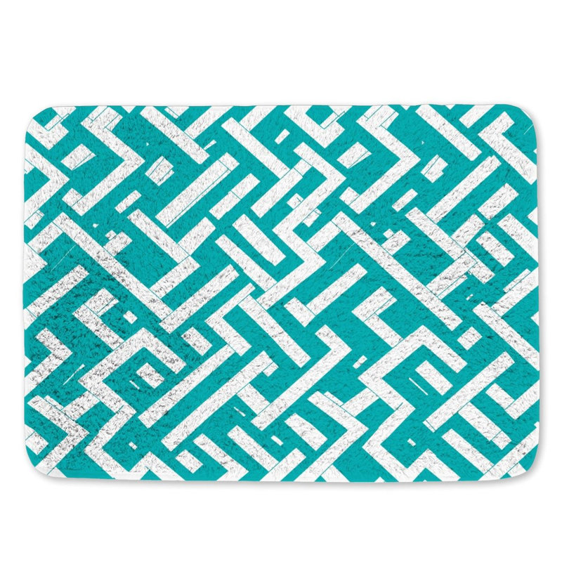 Trevius Microfiber / Microsuede Non-Slip Bath Mat, 21"W x 34"L