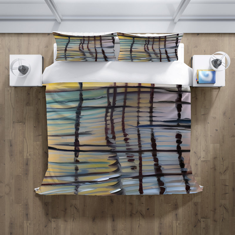 Abstract Duvet Cover, King Duvet Cover + 2 King Shams
