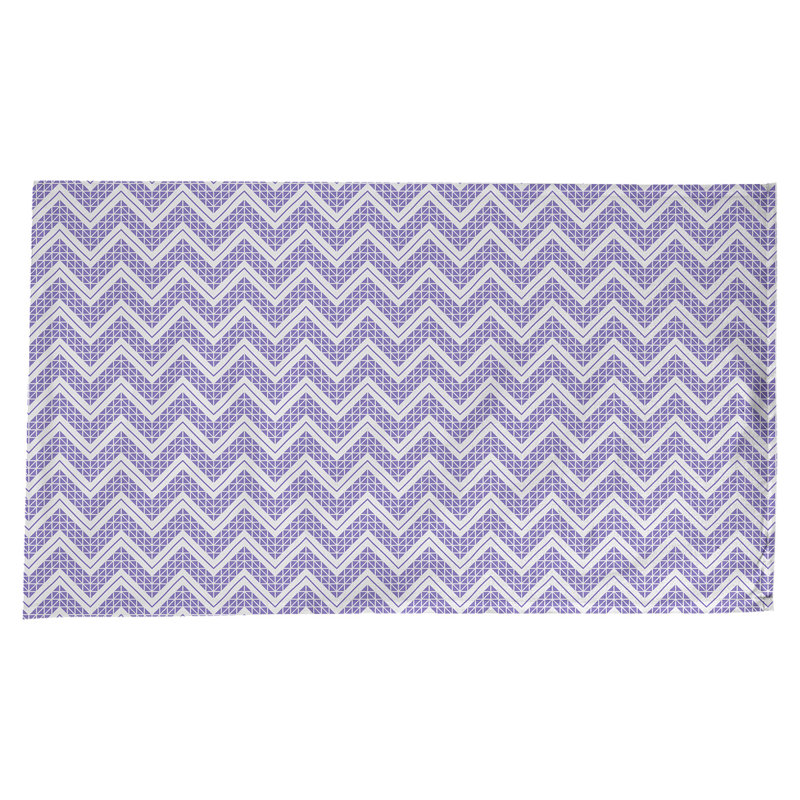 Nappe à chevrons à la main classic Stephenie, Mauve clair / blanc