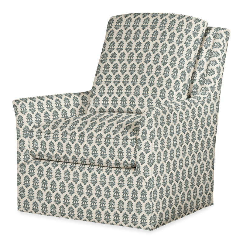 Tori Swivel Armchair, Perigold Francine Smoke Blue