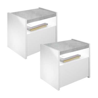 Devin 51cm W Manufactured Wood Bedside Table