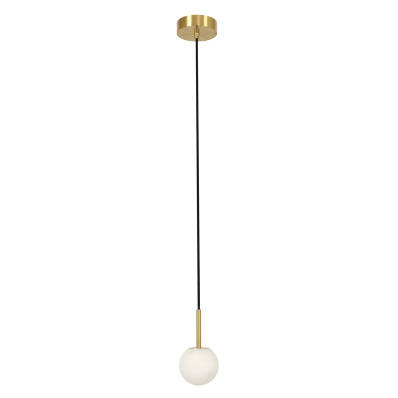 Mini-luminaire suspendu moderne en laiton satiné de 4 po Lucent, 74.8" H x 3.93" W x 3.93" D, Laiton