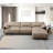 Veata Light Brown Suede Sectional Sofa