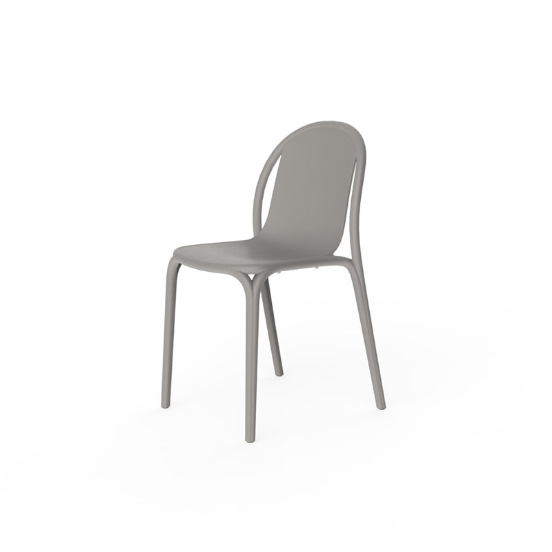 Brooklyn Stacking Patio Dining Side Chair, Tortora