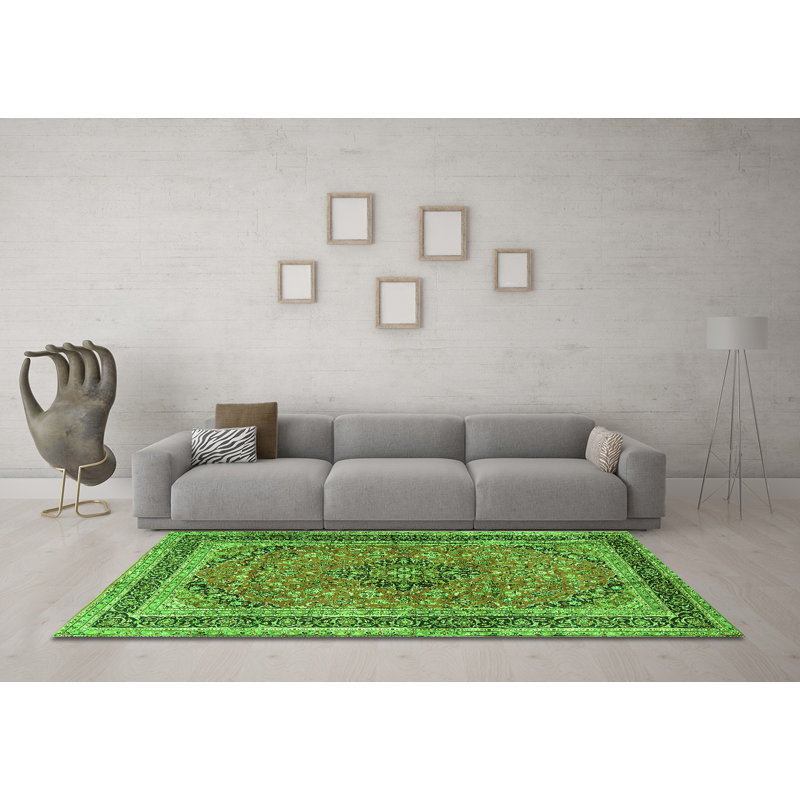Washable Oriental Indoor Rug, Square 8'