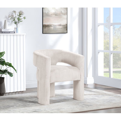 Chaise de salle à manger en velours côtelé Rupe