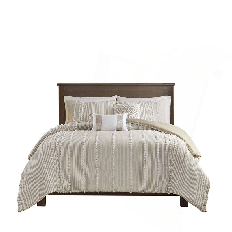 Ensemble de housse de couette en fil de coton 3 pièces, Housse de couette très grand et 2 taies