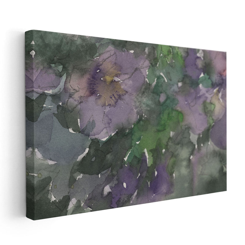 Langage des violettes II - reproduction d'art sur toile, H 12 po x l 18 po