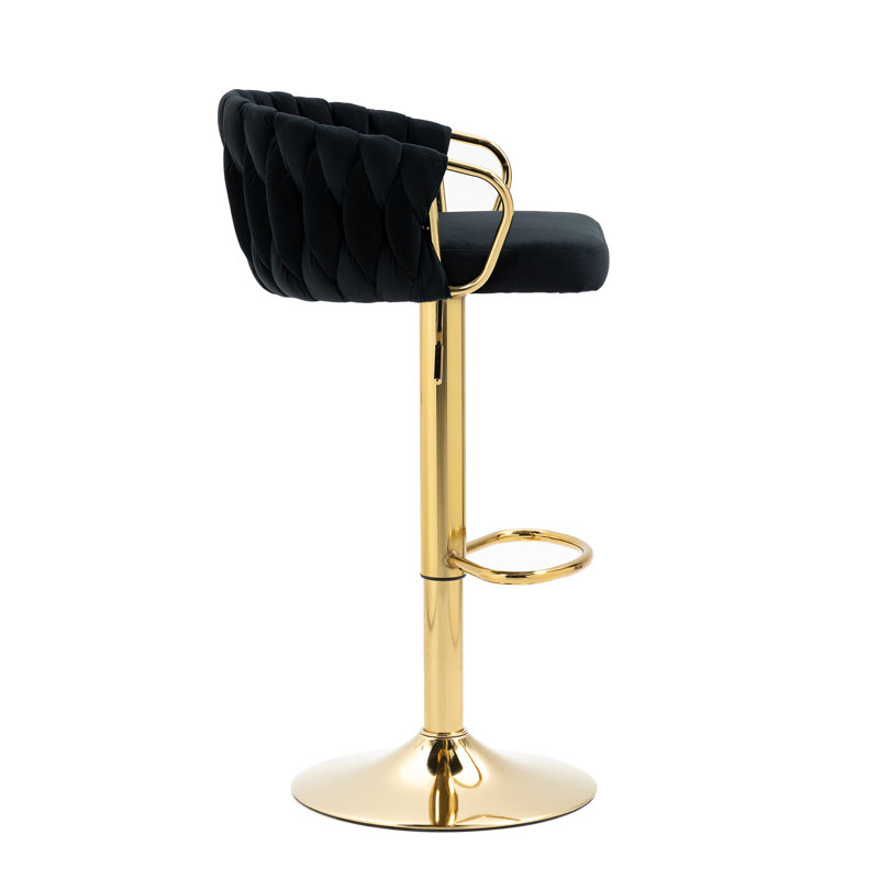 Height Adjustable Bar Stool, Black