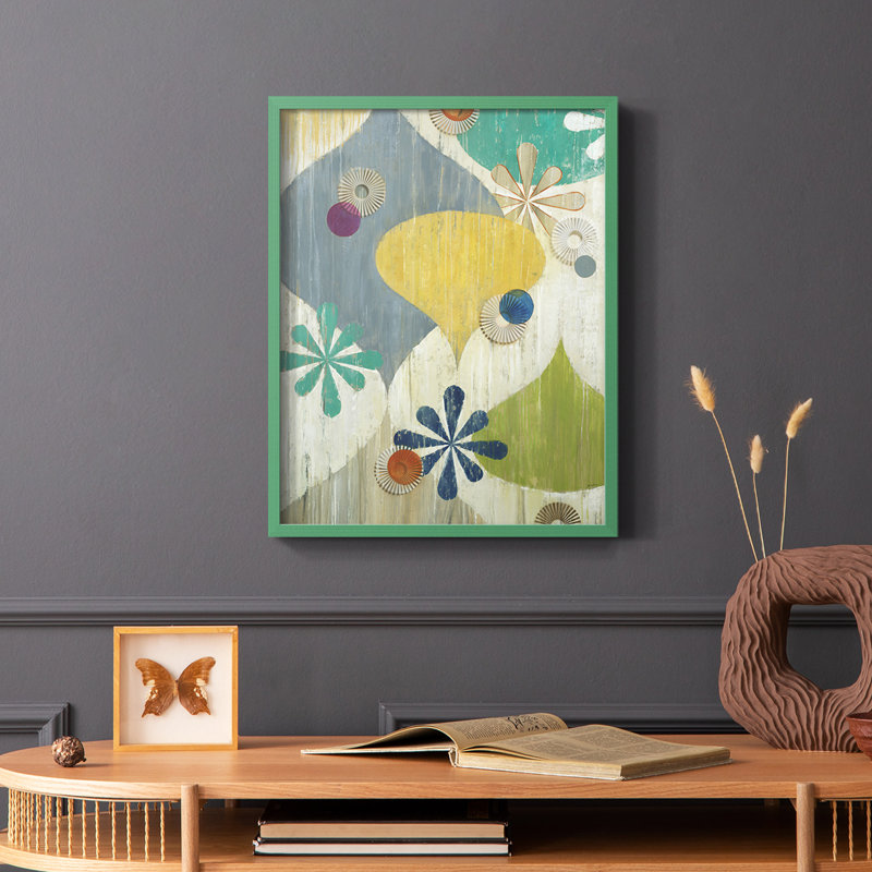 Asterisk Framed Print - Solid Wood, Green, 10" H x 8" W