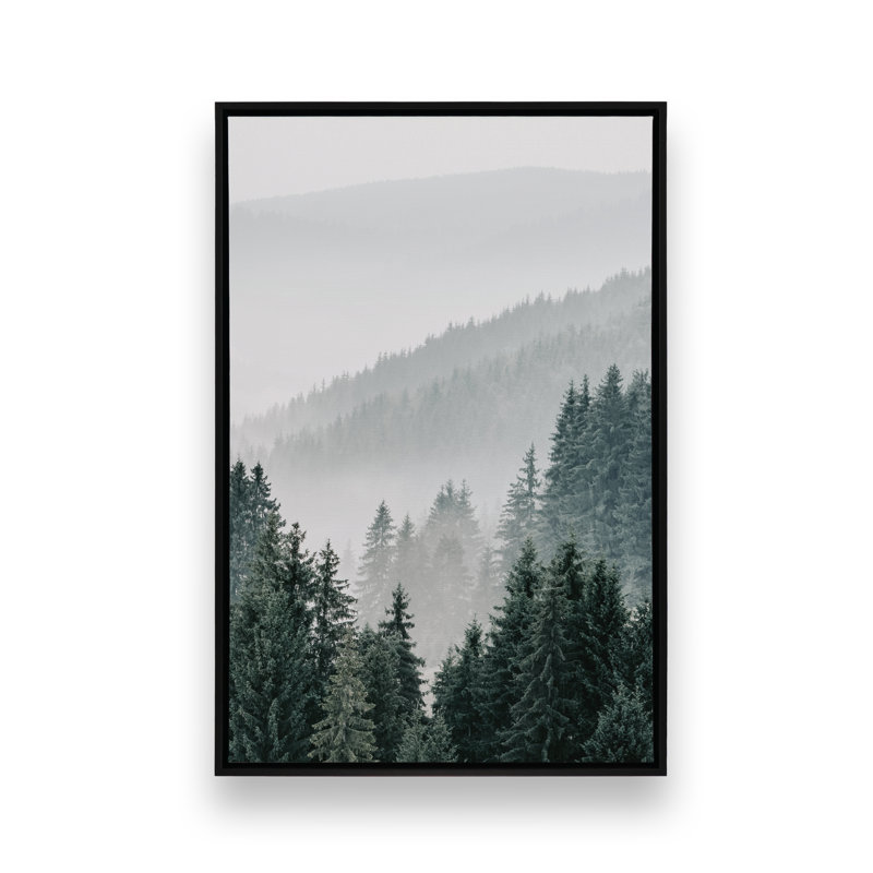 Bleron sur toile, 32" H x 22" W, Satin Black Floater Framed
