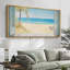 «Coastal Beach View With Palms Tropical Seaside», reproduction d'art sur toile-98042296-111375416